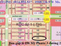 Chính chủ Bán gấp lô I50 Mỹ Phước 3 đường 25M giá rẻ