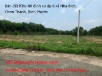 Bán đất Khu tái định cư ấp 6 xã Nha Bích, Chơn Thành, Bình Phước